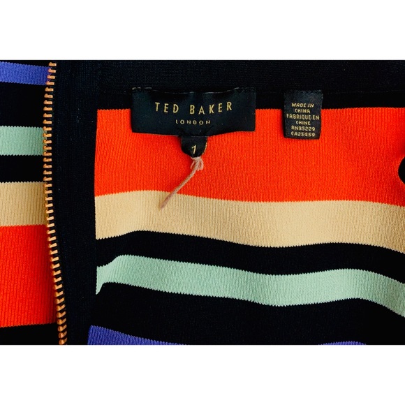 Ted Baker Xammie Tribal Stripe Wrap Midi Skirt - Picture 4 of 4